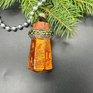 Vintage lighthouse Christmas glass ornament , vintage christmas, Retro Christmas, 1950s christmas decoration, Gifts ideas, Holiday decor
