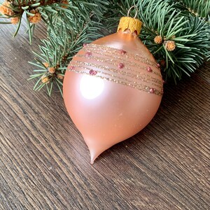 Pink christmas glass ornament, Blown Glass Christmas,Handmade Christmas glass ornaments, Gift ideas,Christmas Gift