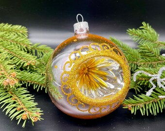 Pink Christmas ornament blown glass ornaments holiday christmas decor new home  decorations mercury glass  glitter ornament