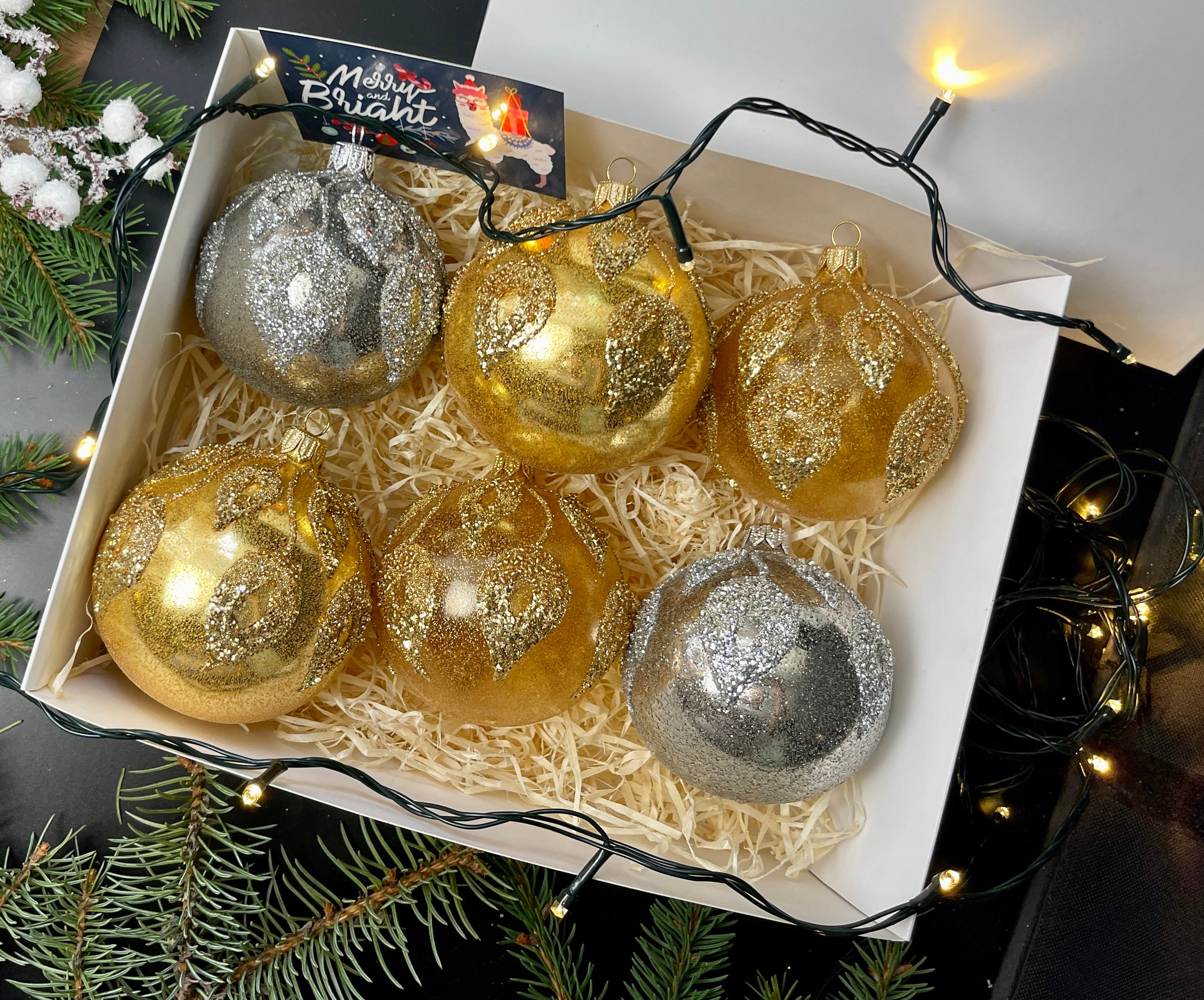 クリスマスプレゼント クリスマスガラスオーナメント 手作りクリスマス