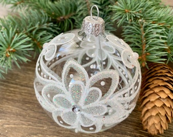 Hand-painted christmas glass ornaments,custom ornaments,Hand painted Christmas tree glass ornament ,Christmas decoration