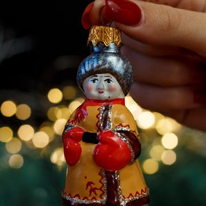Woman Christmas glass ornaments, Blown Glass Christmas, Handmade Xmas glass ornament, Christmas decoration Christmas gift 2025
