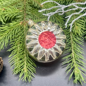 Enfeites de vidro vintage para Natal, Natal vintage, Natal retrô, Enfeites pintados à mão, Decoração de inverno, Ideias para presentes, Decoração de Natal