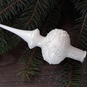 Small Christmas glass tree topper 20 cm (8 inch),vintage tree topper Christmas tree ornaments ornament, Christmas tree topper top, Christmas