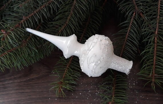 Small Christmas Glass Tree Topper 20 Cm 8 Inch vintage Tree Topper