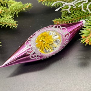 Décoration de Noël rose, décorations en verre soufflé, décoration de Noël, décorations pour la maison, décoration de paillettes en verre au mercure