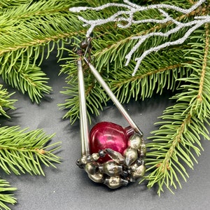 1940s vintage glass Christmas ornaments, glass beads Christmas ornaments, Christmas tree,Gifts ideas,Holiday decor,Handpainted ornaments