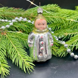 Vintage woman Christmas glass ornament , vintage christmas, Retro Christmas, 1950s christmas decoration, Gifts ideas, Holiday decor