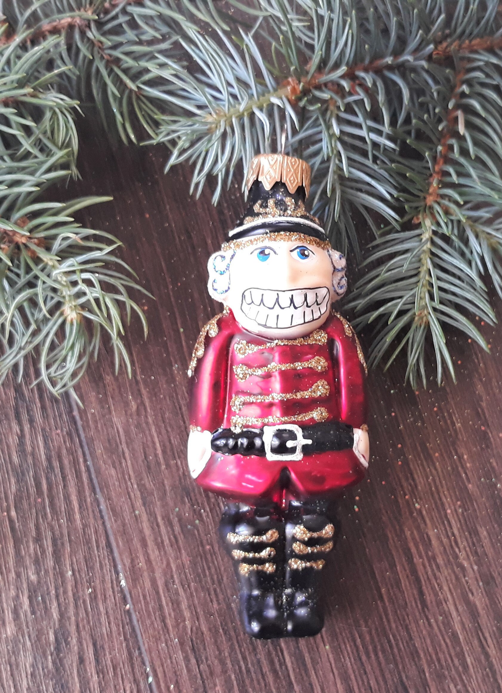 Nutcracker glass Christmas ornaments Blown Glass Etsy