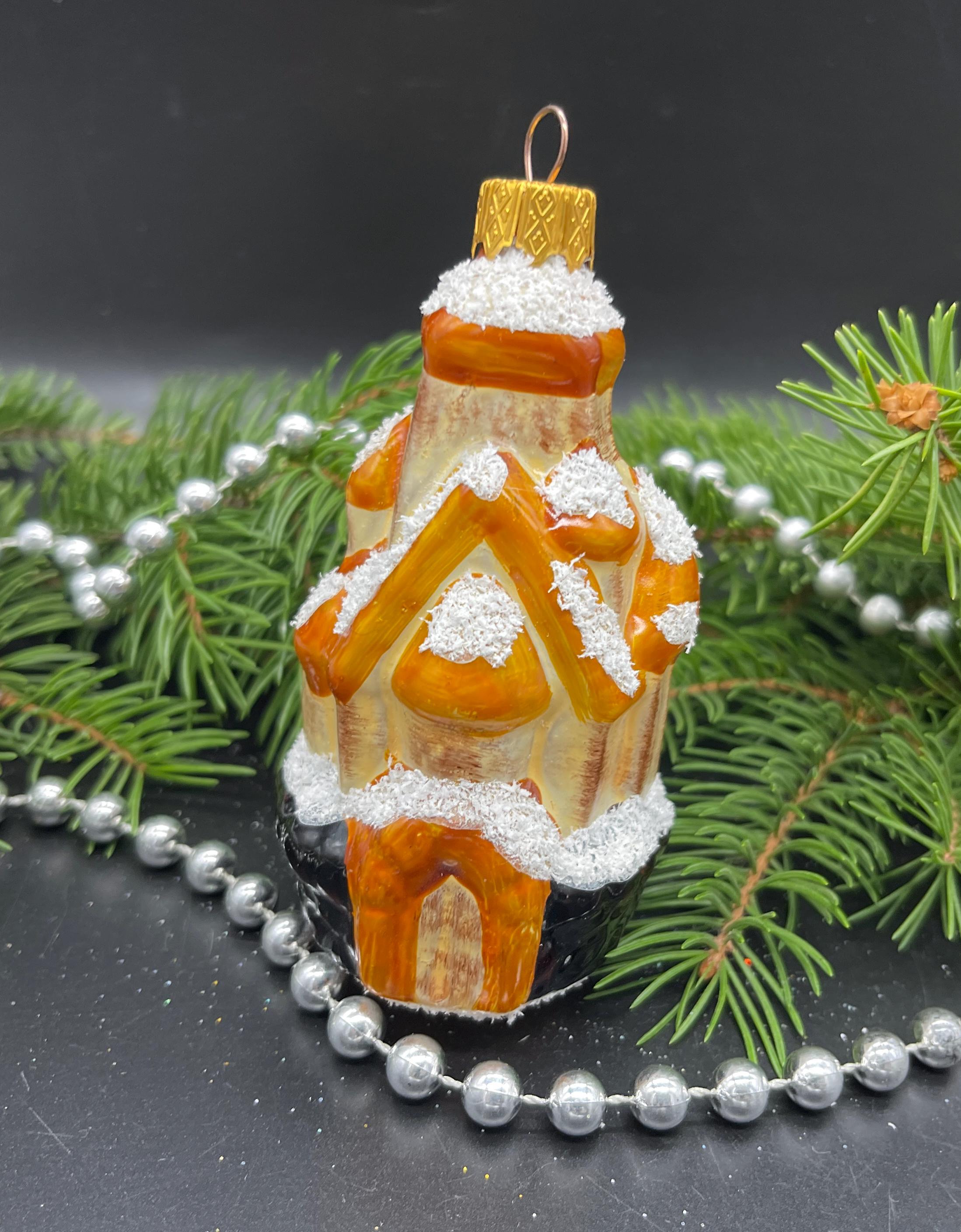 教会のクリスマスガラスオーナメント、吹きガラスのクリスマス、手作り