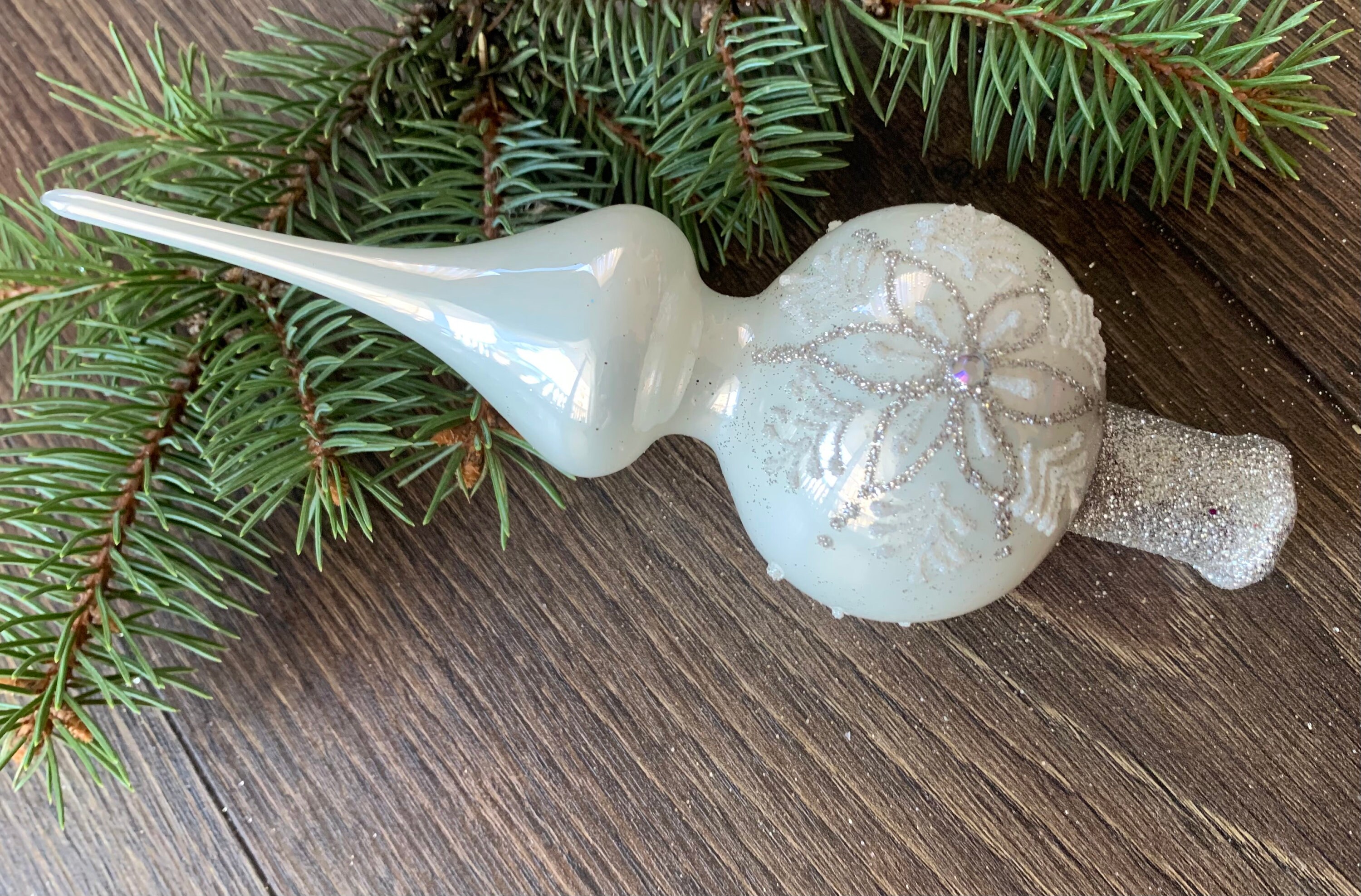 Handmade Frosted Glass Star Christmas Tree Topper + Reviews