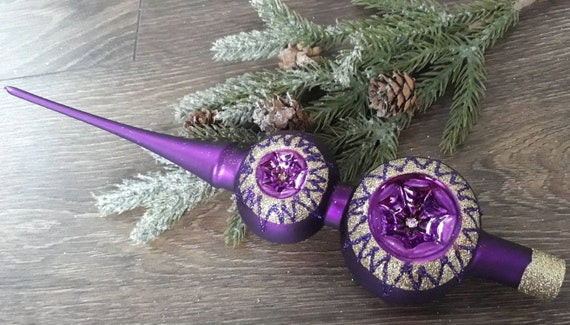 Purple Christmas Ornament, Glass Christmas Tree Ornament