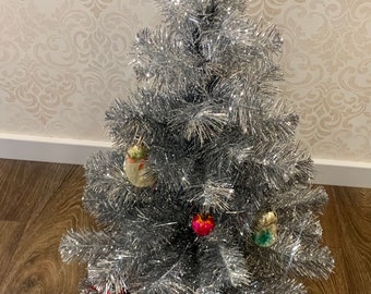 希少　美品　1950-60年代製　PomPomアルミクリスマスツリー　6フィート アルミ製クリスマスツリー、シルバー、アルミ、ツリー、クリスマス