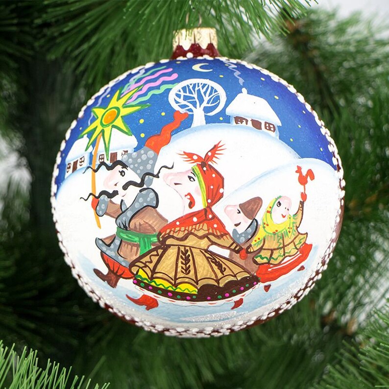 Hand painted Christmas tree glass ornament Christmas decoration, Christmas glass ornaments Hand-painted ornaments,custom ornaments