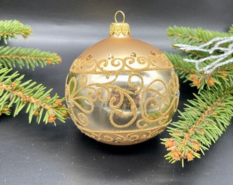 Gold Christmas ornament blown glass ornaments holiday christmas decor new home  decorations mercury, Xmas 2025, Winter decor, Christmas gift