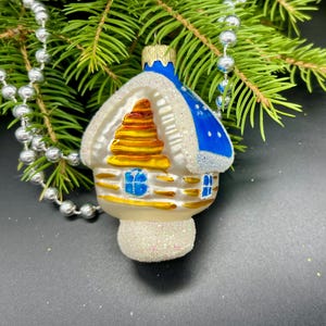 Vintage hut Christmas glass ornament , vintage christmas, Retro Christmas, 1990s christmas decoration, Gifts ideas, Holiday decor