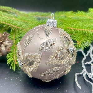 Cacao Christmas ornament blown glass ornaments holiday christmas decor new home  decorations mercury glass  glitter ornament