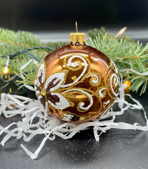 Bronze glass christmas ornaments Clearance