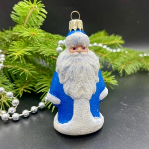 Vintage Santa Claus Christmas glass ornament , vintage christmas, Retro Christmas, 1990s christmas decoration, Gifts ideas, Holiday decor