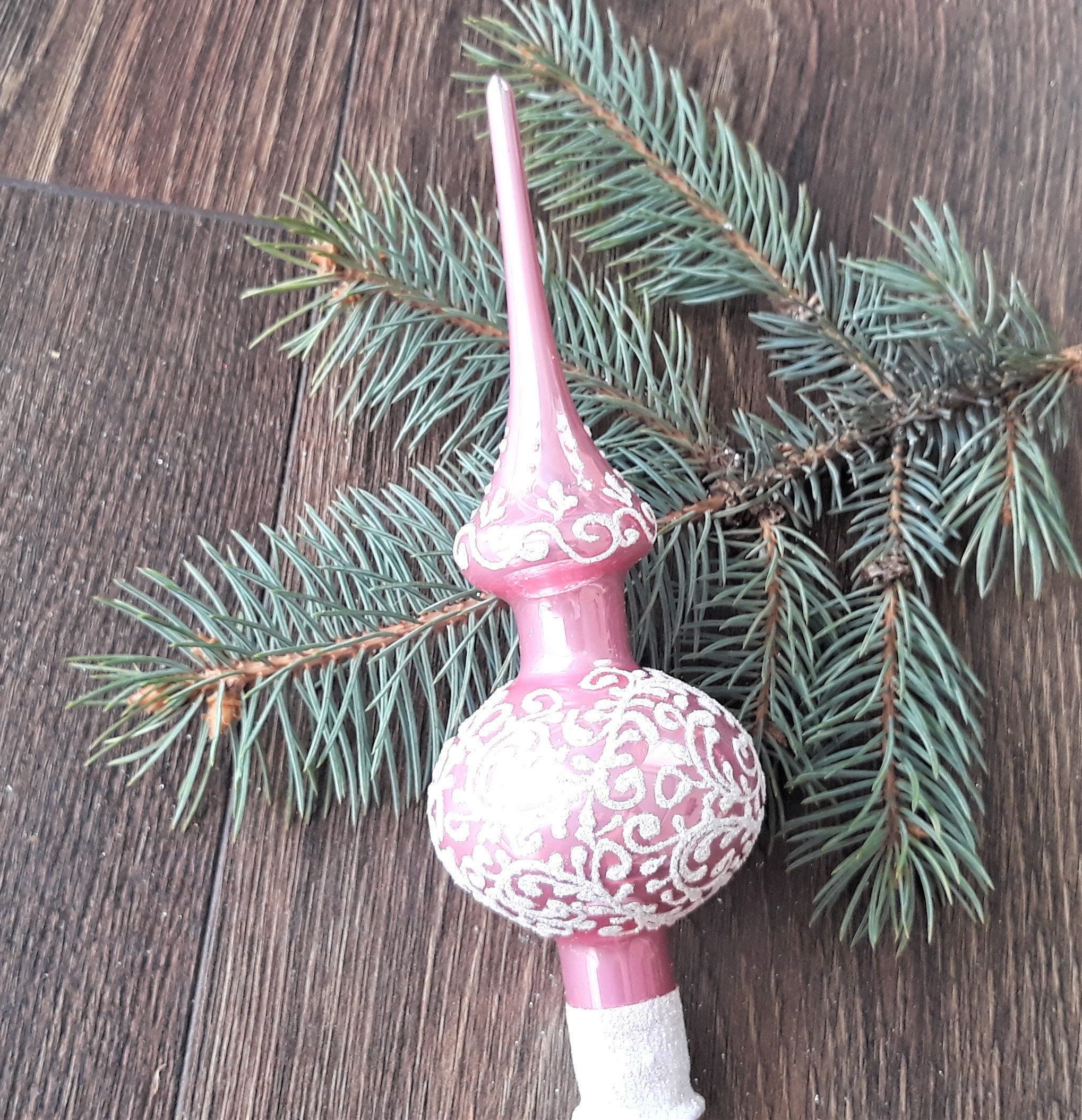 Pink Christmas Tree Topper 