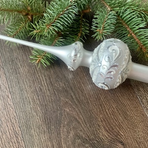 Christmas glass tree topper 35cm ( 12 inch), vintage tree topper Christmas tree ornaments ornament, Christmas tree topper top, Christmas