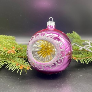 Décoration de Noël rose, décorations en verre soufflé, décoration de Noël, décorations pour la maison, décoration de paillettes en verre au mercure