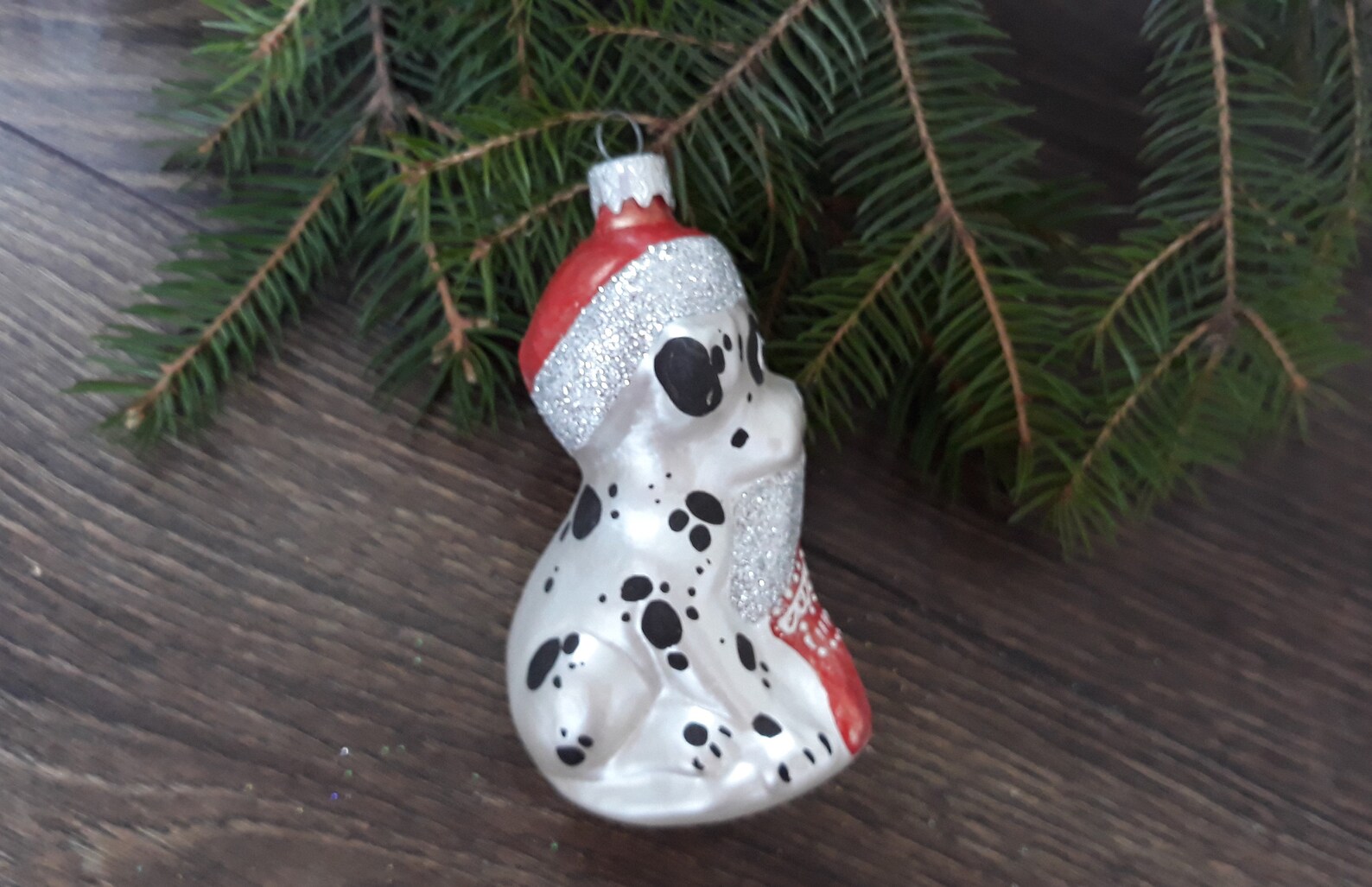 Dog Christmas Glass Ornaments Blown Glass Christmashandmade Etsy