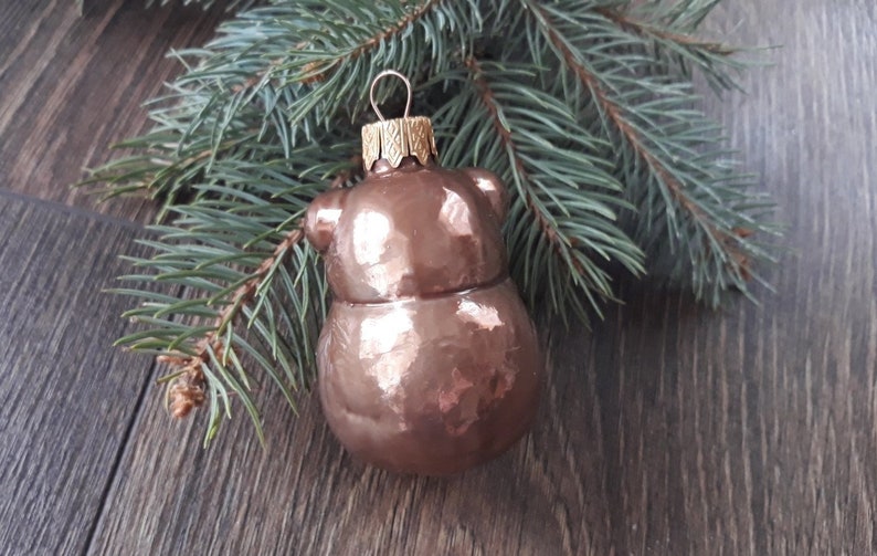 Christmas Gift, Blown Glass Christmas,Christmas glass ornaments Christmas tree glass ornament Bear with Honey Christmas glass ornaments