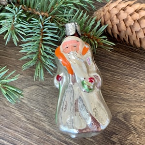 SANTA Claus Christmas glass ornaments, vintage christmas,Retro Christmas,1960s christmas,Xmas 2025, Winter decor, Xmas gift, Holiday decor