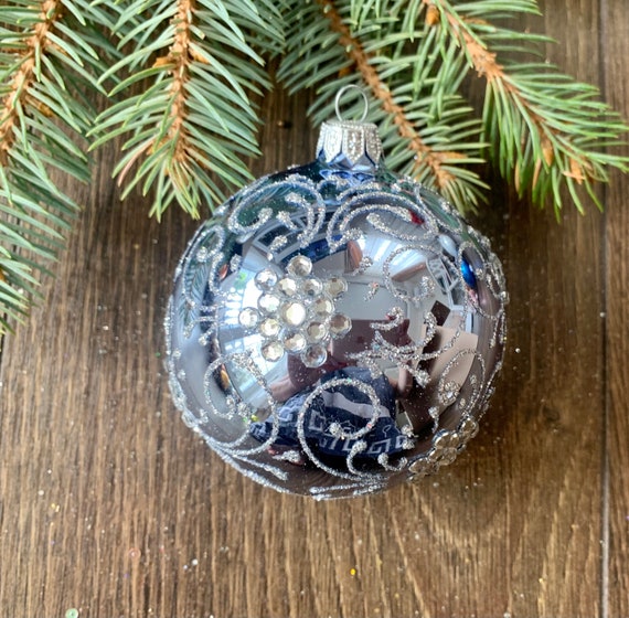Custom christmas glass ornaments Clearance