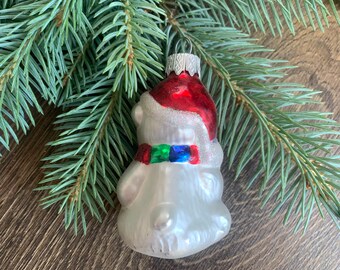 クマのクリスマスガラスオーナメントヴィンテージクリスマス