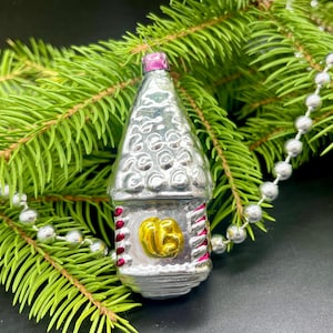 Vintage hut Christmas glass ornament , vintage christmas,Retro Christmas, 1950s christmas decoration,Gifts ideas,Holiday decor