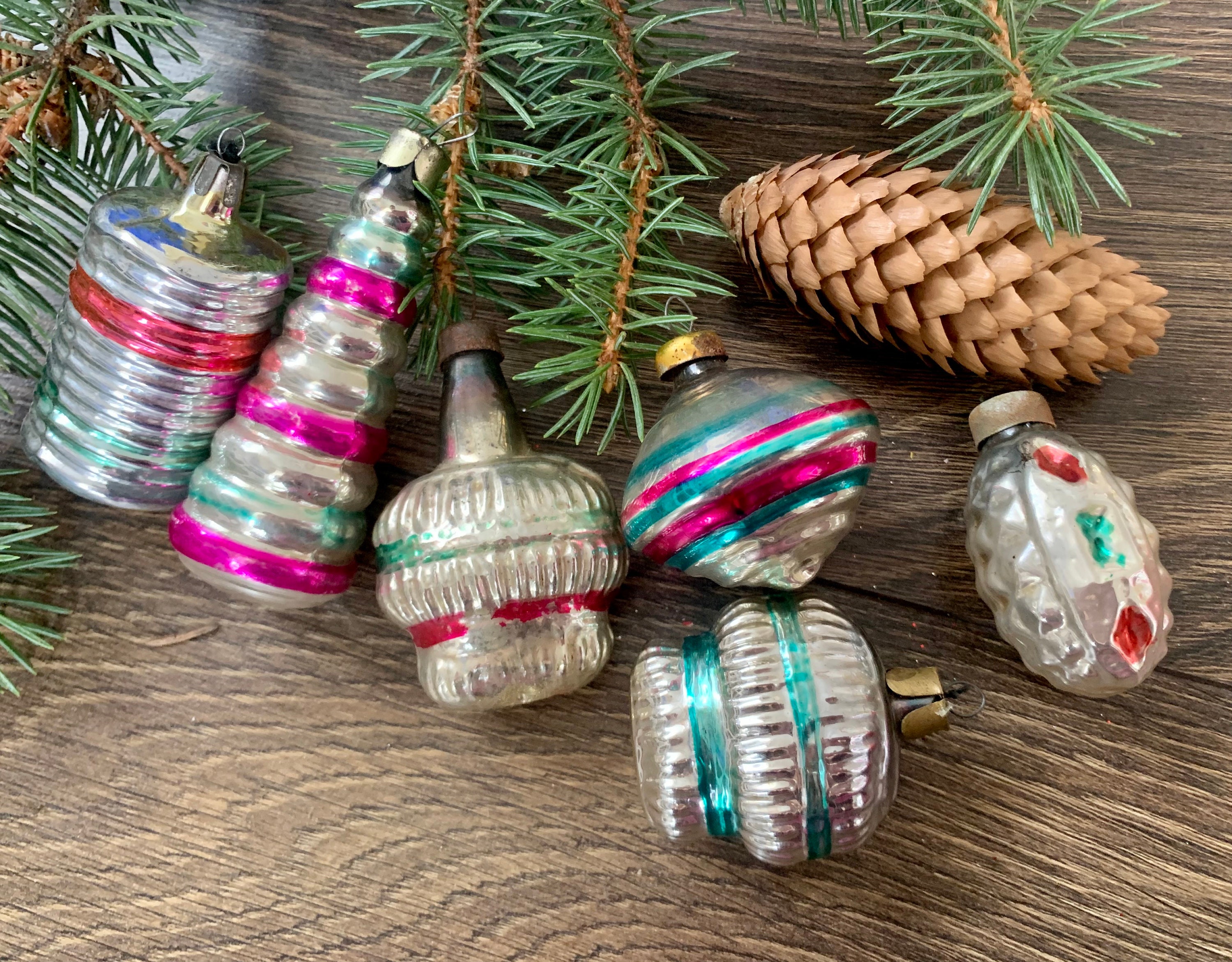 D ソビエト ヴィンテージ ミニガラスオーナメント アンティーク　クリスマス d ソビエト ヴィンテージ ガラスオーナメント アンティーク クリスマス