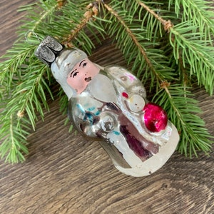 SANTA Claus Christmas glass ornaments, vintage christmas,Retro Christmas,1960s christmas, Gifts ideas, Holiday decor, Winter decor