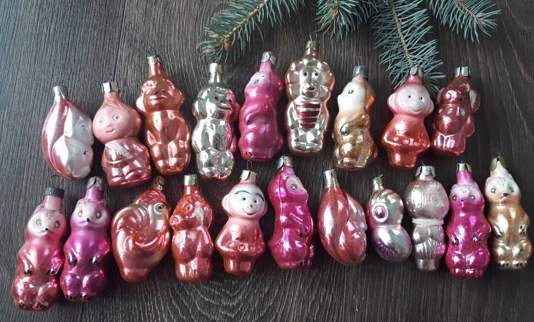 20 Animals Antique Glass Christmas Ornaments,christmas Glass