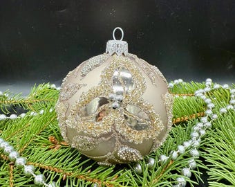 Gold Christmas ornament blown glass ornaments holiday christmas decor new home  decorations mercury, Xmas 2025, Winter decor, Christmas gift