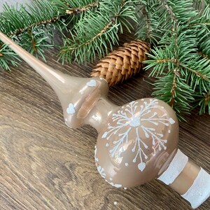 Christmas glass tree topper 12 inch, vintage tree topper Christmas spire, Xmas 2025, Gifts ideas, Holiday decor, Winter decor