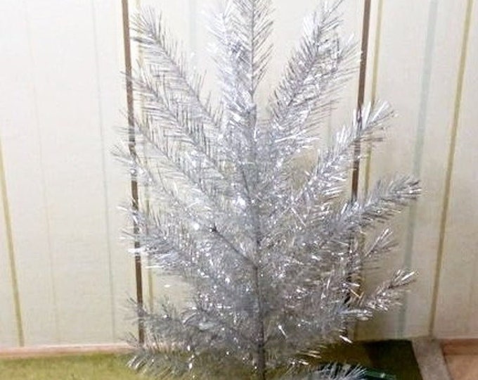 Aluminum Christmas Tree, Silver, Aluminum, Tree, Christmas Tree, 80s