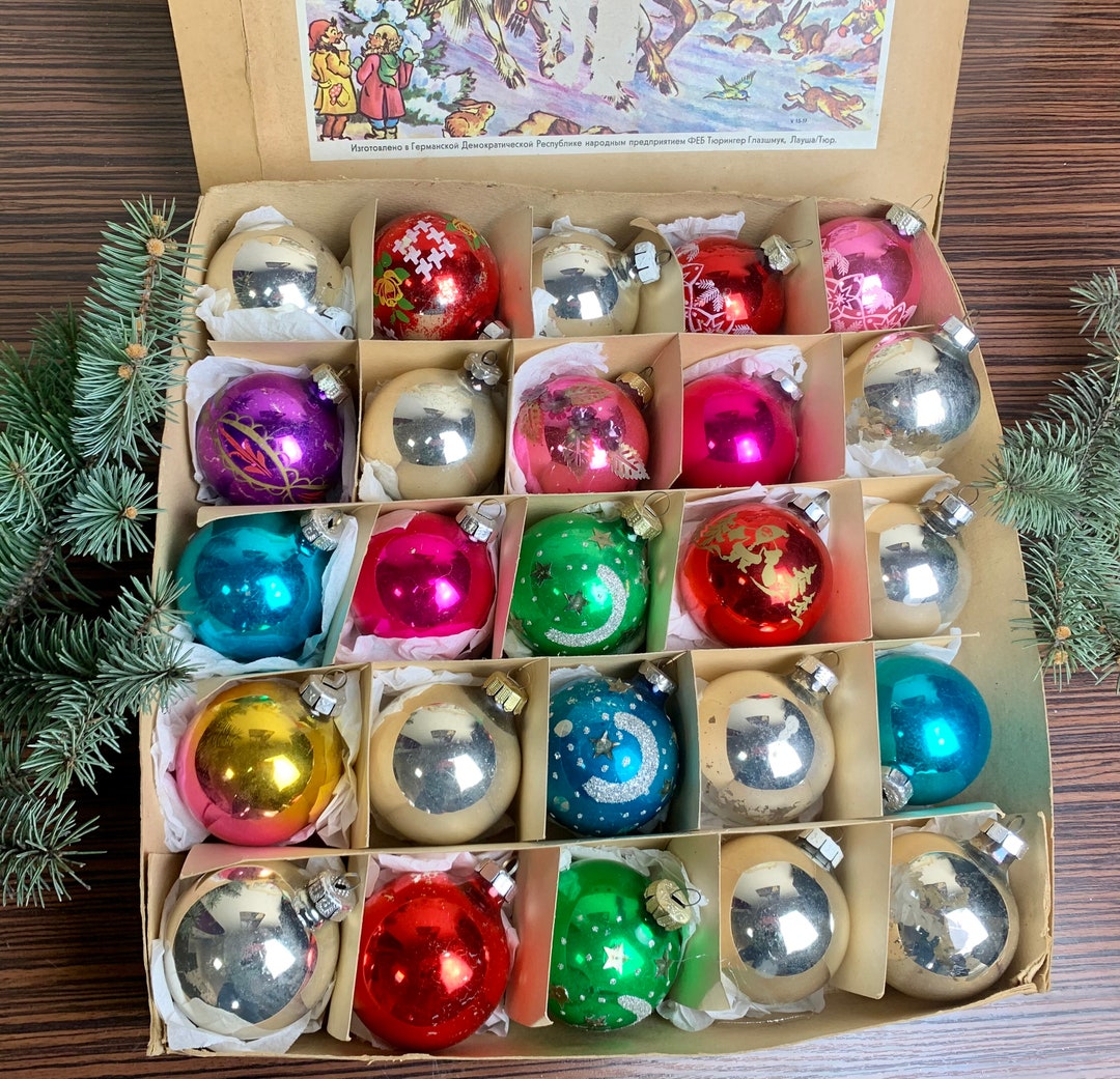 RARE Vintage Germany Antique 1970's German Deep Star Indent Christmas