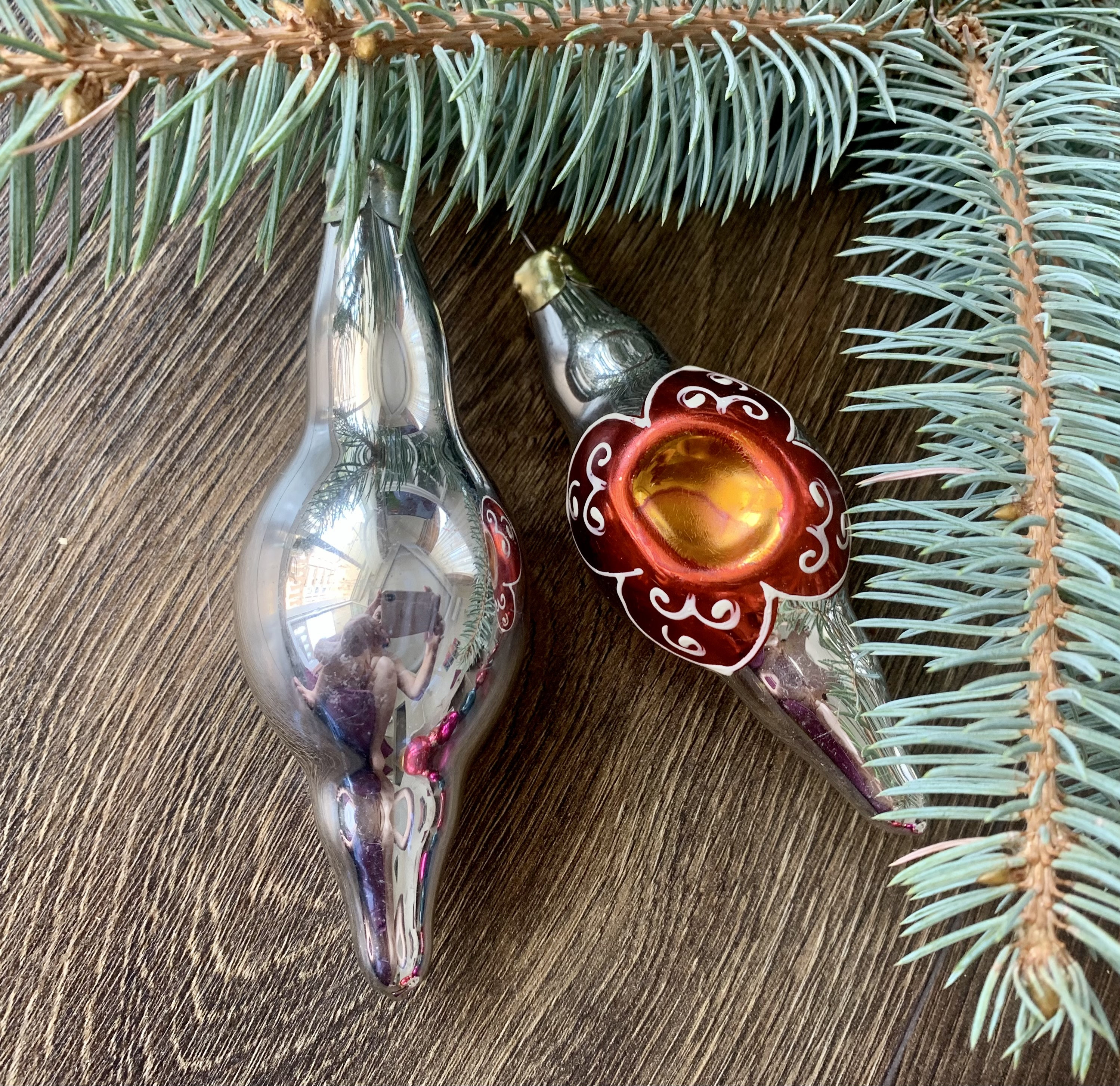 フランスアンティーク　ガラス・オーナメント アンティーク クリスマスオーナメント 吹きガラス アソートセットH gx