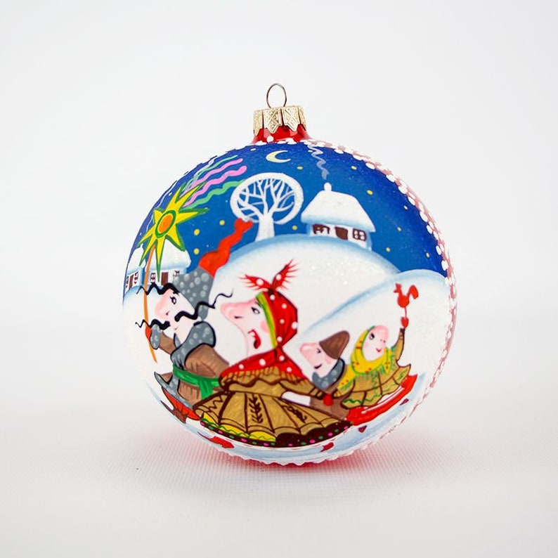 Hand painted Christmas tree glass ornament Christmas decoration, Christmas glass ornaments Hand-painted ornaments,custom ornaments