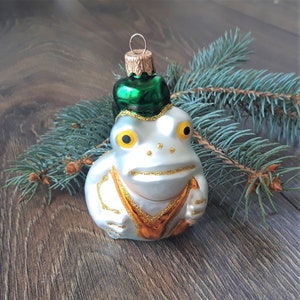 Frog Christmas glass ornaments, Blown Glass Christmas,Handmade Christmas glass ornaments, Gift ideas,Christmas Gift