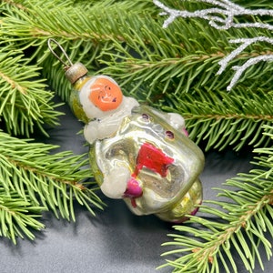 Enfeites de vidro para meninas, Natal vintage, Natal retrô, Decoração de Natal dos anos 1950, Ideias para presentes, Decoração de Natal, Enfeites pintados à mão