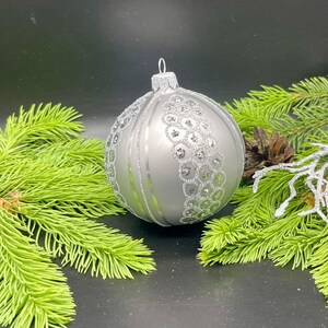 Silver Christmas ornament blown glass ornaments holiday christmas decor new home  decor Xmas 2025, Holiday decor, Gifts ideas, Winter decor