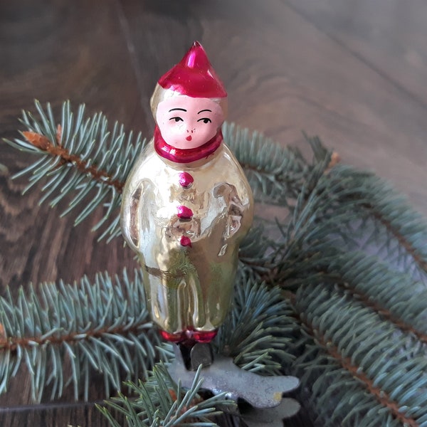 Boy 1950s Christmas glass vintage ornaments, Christmas glass ornaments,vintage christmas,Christmas decoration,Antique Christmas ornaments