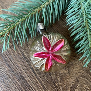 Star Christmas glass ornaments, vintage christmas,Retro Christmas,1950s christmas,Christmas decoration, Antique Christmas ornament
