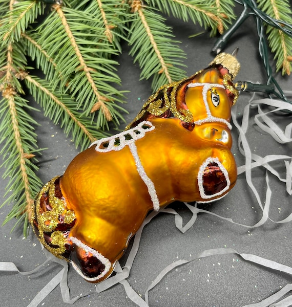 Hourse Weihnachtsglasverzierung, Geblasenes Glas Weihnachten, Handbemalte Verzierungen, Winter Dekor, Geschenkideen, Urlaub Dekor, Weihnachten 2025
