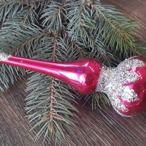 Christmas glass tree topper 22cm( 8.8 inch),vintage tree topper Christmas tree ornaments ornament,Christmas tree topper top, Christmas