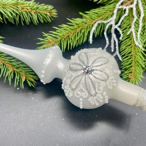 White christmas tree topper for christmas tree holiday decoration vintage christmas ornaments tree home decor family christmas gift