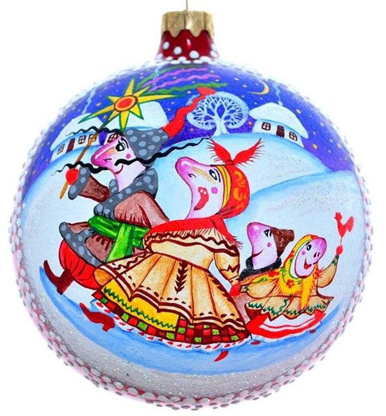 Hand painted Christmas tree glass ornament Christmas decoration, Christmas glass ornaments Hand-painted ornaments,custom ornaments